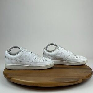 Womens Nike Court Vision Low White Leather Casual Lace Up Sneakers Shoes Size‎ 7